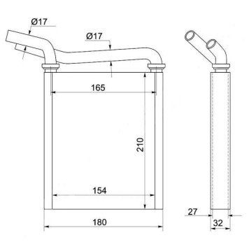 Радиатор отопителя салона TOYOTA COROLLA 06- / AURIS 06- / RUMION 07- / MARK X ZIO 07- / PREMIO 07- <b>SAT ST-TY29-395-0</b>