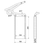 Радиатор отопителя салона TOYOTA LAND CRUISER PRADO 120 / SURF 215 02-09 / FJ CRUISER 10- <b>SAT ST-TY91-395-0</b>