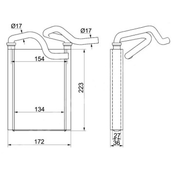 Радиатор отопителя салона TOYOTA VITZ / PLATZ / PROBOX / FUNCARGO 99-05 <b>SAT ST-TYA1-395-0</b>-2
