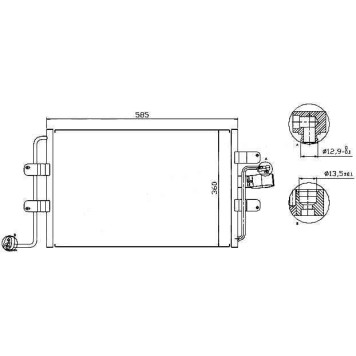 Радиатор кондиционера VOLKSWAGEN BEETLE 98-10 <b>SAT ST-VW99-394-0</b>