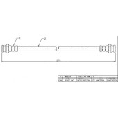 Шланг тормозной передний (Таиланд) MAZDA TITAN промежуточный <b>SAT ST-W023-45-390</b>