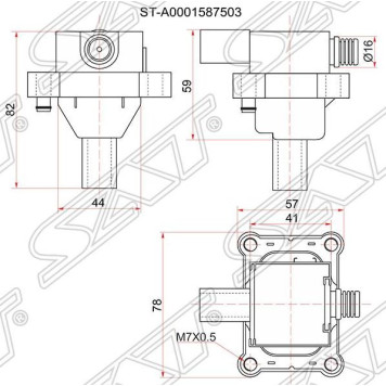 Катушка зажигания MERCEDES C W202 / E W210 / G W463 <b>SAT ST-A0001587503</b>-5