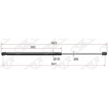 Амортизатор крышки багажника MERCEDES-BENZ ML W163 98-05 <b>SAT ST-A1637400045</b>-2