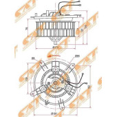 Мотор отопителя салона MERCEDES E-CLASS W210 95-02 <b>SAT ST-A2108202442</b>
