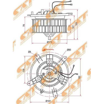 Мотор отопителя салона MERCEDES E-CLASS W210 95-02 <b>SAT ST-A2108202442</b>
