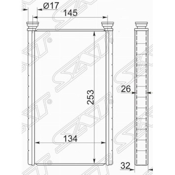 Радиатор отопителя салона HONDA CR-V RE# 07-12 <b>SAT ST-HD67-395-0</b>