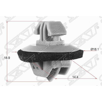 Клипса молдинга TOYOTA / LEXUS (10 штук) <b>SAT ST-KJ-2209</b>
