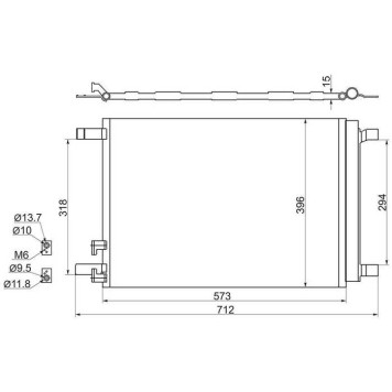 Радиатор кондиционера AUDI A3 12- / SKODA OCTAVIA 13- / VOLKSWAGEN GOLF 12- / PAS 14- / TIGUAN 16- <b>SAT ST-VW12-394-0</b>