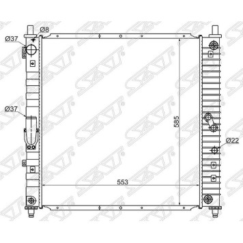 Радиатор SSANG YONG REXTON 3.2 2002- <b>SAT SY0001-3.2</b>