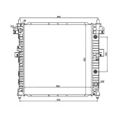 Радиатор SSANG YONG KYRON 05- / ACTYON 2.3 / 2.0D 05-06 <b>SAT SY0002</b>