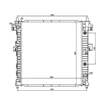 Радиатор SSANG YONG KYRON 05- / ACTYON 2.3 / 2.0D 05-06 <b>SAT SY0002</b>