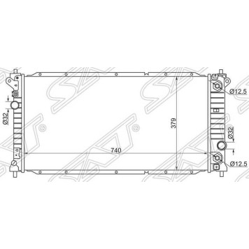 Радиатор SSANGYONG ACTYON 10- <b>SAT SY0005</b>