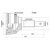 Шрус TOYOTA Camry Gracia MCV20 / 21 / 25 (Var.TOY) 97-02, Scepter / Windom VZ-ser. VCV1# <b>SAT TO-020A</b>