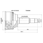 Шрус TOYOTA Camry MCV3# 01-, Harrier MCU30 / 31 2WD 03-, Kluger MCU20 2WD 01-, Estima MCR30 / 40 99- <b>SAT TO-60A48</b>