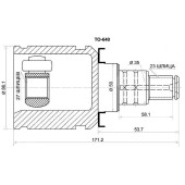 Шрус внутр.TY RX300 / 330 / 350, ACU / MCU25 / 35, ACA2# (LH) <b>SAT TO-640</b>