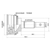 Шрус TOYOTA Harrier MCU15, #XU1# 97-, Nadia 3S-FE SXN15, Celica 3S-GTE ST205 4wd 97- Caldina ST215 3S <b>SAT TO-65A48</b>