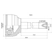 Шрус TOYOTA Land Cruiser 100 98-05 <b>SAT TO-74</b>