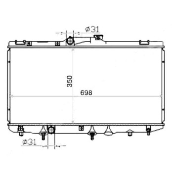 Радиатор TOYOTA COROLLA / SPRINTER / LEVIN / TRUENO / MARINO 91-02 <b>SAT TY0001-100</b>