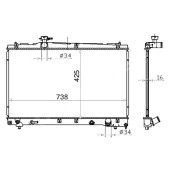 Радиатор TOYOTA VOXY / NOAH / IPSUM / AVENSIS VERSO 1AZ / 2AZ / 3ZR 01-09 <b>SAT TY0002-ACM20</b>