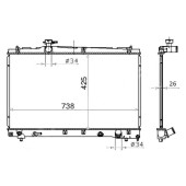 Радиатор TOYOTA VOXY / NOAH / IPSUM / AVENSIS VERSO 01- <b>SAT TY0002-ACM20-2R</b>