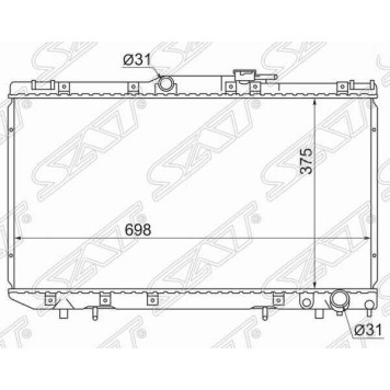 Радиатор TOYOTA CORONA / CARINA / CALDINA CT19# 92-96 DIESEL <b>SAT TY0002-CT190</b>