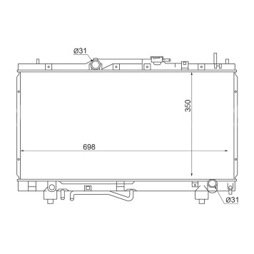 Радиатор TOYOTA CORONA PREMIO / CARINA / CALDINA ST19# / ST21# 96-02 <b>SAT TY0002-ST210</b>