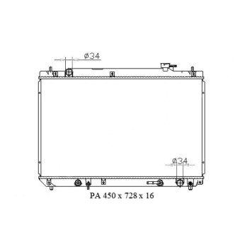 Радиатор TOYOTA HARRIER 98-03 / KLUGER 00-07 2AZ <b>SAT TY0003-ACU10</b>