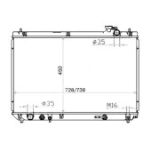 Радиатор TOYOTA HIGHLANDER 00-03 / KLUGER 00-07 / HARRIER / LEXUS RX300 1MZ 3.0 97-03 <b>SAT TY0003-MCU10-2R</b>