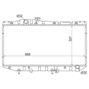 Радиатор TOYOTA CAMRY / VISTA 1.8 / 2.0 86-90 <b>SAT TY0003-SV20</b>