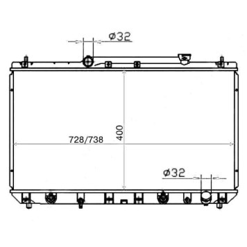 Радиатор TOYOTA CAMRY GRACIA / QUALIS 2.2 96-01 <b>SAT TY0003-SXV20</b>