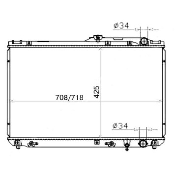 Радиатор TOYOTA CAMRY / SCEPTER / WINDOM / LEXUS ES300 VCV10 2.5 / 3.0 92-94 <b>SAT TY0003-VCV10</b>