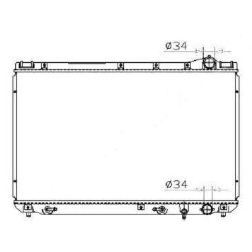 Радиатор TOYOTA CAMRY / SCEPTER / WINDOM / LEXUS ES300 VCV10 2.5 / 3.0 94-96 без пробки <b>SAT TY0003-VCV10-2R</b>
