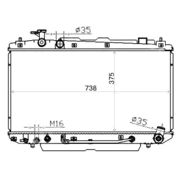 Радиатор TOYOTA RAV4 1 / 2AZ 2.0 / 2.4 00-05 <b>SAT TY0004-ACA20</b>