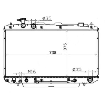 Радиатор TOYOTA RAV4 1ZZ 1.8 00-05 <b>SAT TY0004-ZCA20</b>