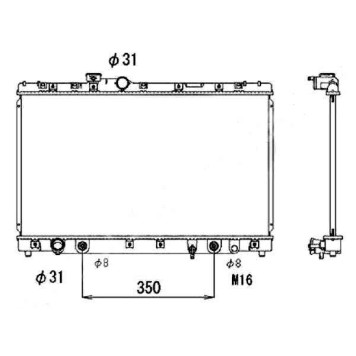 Радиатор TOYOTA ALTEZZA 3S-GE 98-05 <b>SAT TY00055-SXE</b>