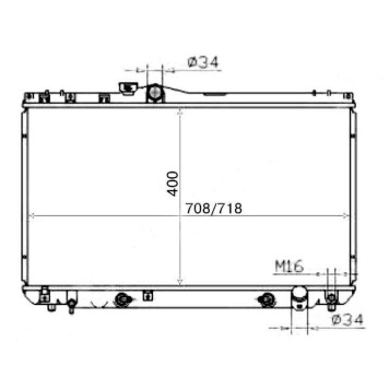 Радиатор TOYOTA MARKII / CHASER / CRESTA #X90 2,0-3,0 92-96 <b>SAT TY0005-90</b>