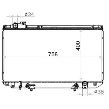 Радиатор LEXUS GS300 / ARISTO / CROWN MAJESTA 3.0 91-97 <b>SAT TY0006-147</b>