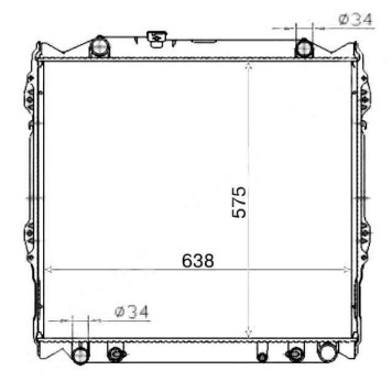 Радиатор TOYOTA LAND CRUISER PRADO / SURF / 4-RUNNER 95-02 бензин <b>SAT TY0008-J95</b>