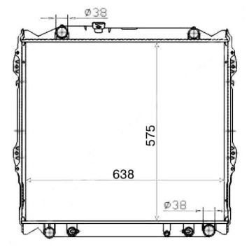 Радиатор TOYOTA LAND CRUISER PRADO / SURF / 4-RUNNER KZ / KD 95-02 DIESEL <b>SAT TY0008-J95D</b>