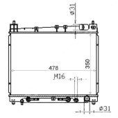 Радиатор TOYOTA YARIS / VITZ / ECHO / PLATZ / FUNCARGO / Bb / IST / PROBOX / SUCCEED / WILL CYPHA / VI / PORTE / SIENTA 99- <b>SAT TY000W10</b>