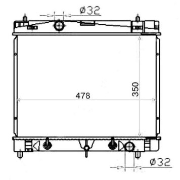 Радиатор TOYOTA YARIS / VITZ / BELTA / RACTIS / IST ZSP110 2NZ-FE / 1NZ / 2SZ 05- <b>SAT TY000W90</b>
