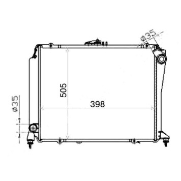 Радиатор TOYOTA HIACE LH10# 89-04 DIESEL MT <b>SAT TY0010-LH10</b>