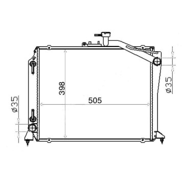 Радиатор TOYOTA HIACE RZH10# 90-99 GASOLINE <b>SAT TY0010-RZH10</b>