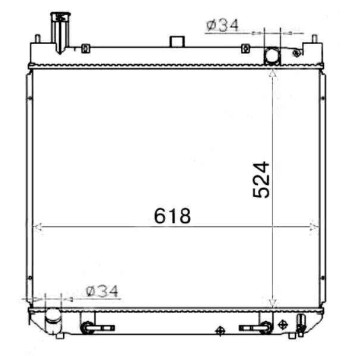 Радиатор TOYOTA HIACE GRANVIA / REGIUS / TOURING HIACE 3RZ 2.7 / 5VZ 3.4 99-01 <b>SAT TY0010-RZH18</b>
