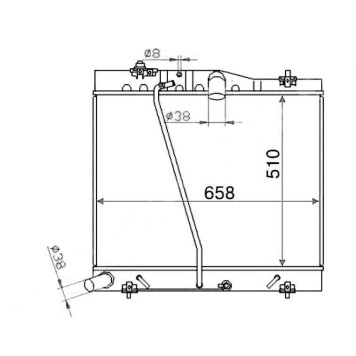Радиатор TOYOTA HIACE / REGIUS ACE 1TR-FE / 2TR-FE 04- <b>SAT TY0010-TRH200</b>
