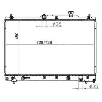Радиатор TOYOTA ESTIMA 2AZFE 2.4 99-06 <b>SAT TY0030-TCR30</b>