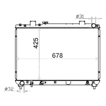 Радиатор TOYOTA TOWN ACE NOAH / LITE ACE SR4 / 5# 3S-FE 96-07 <b>SAT TY0050</b>