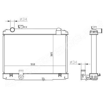 Радиатор TOYOTA DYNA LY101 3L / 5L 97- <b>SAT TY0062-1</b>