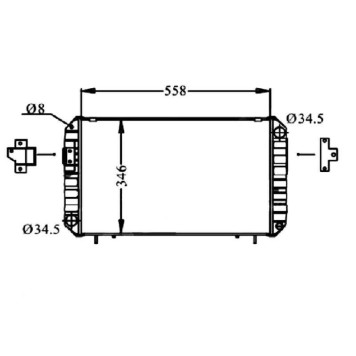 Радиатор TOYOTA LITE / TOWNACE TRUCK 1C / 2C CM5# / 6# 89-99 MT <b>SAT TY0069-MT</b>