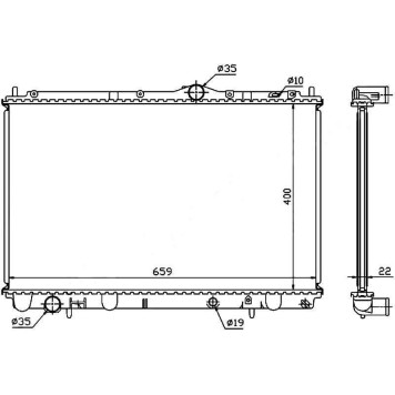 Радиатор VOLVO S40 / V40 1.6 / 1.8 / 2.0 95-03 <b>SAT VL0002</b>